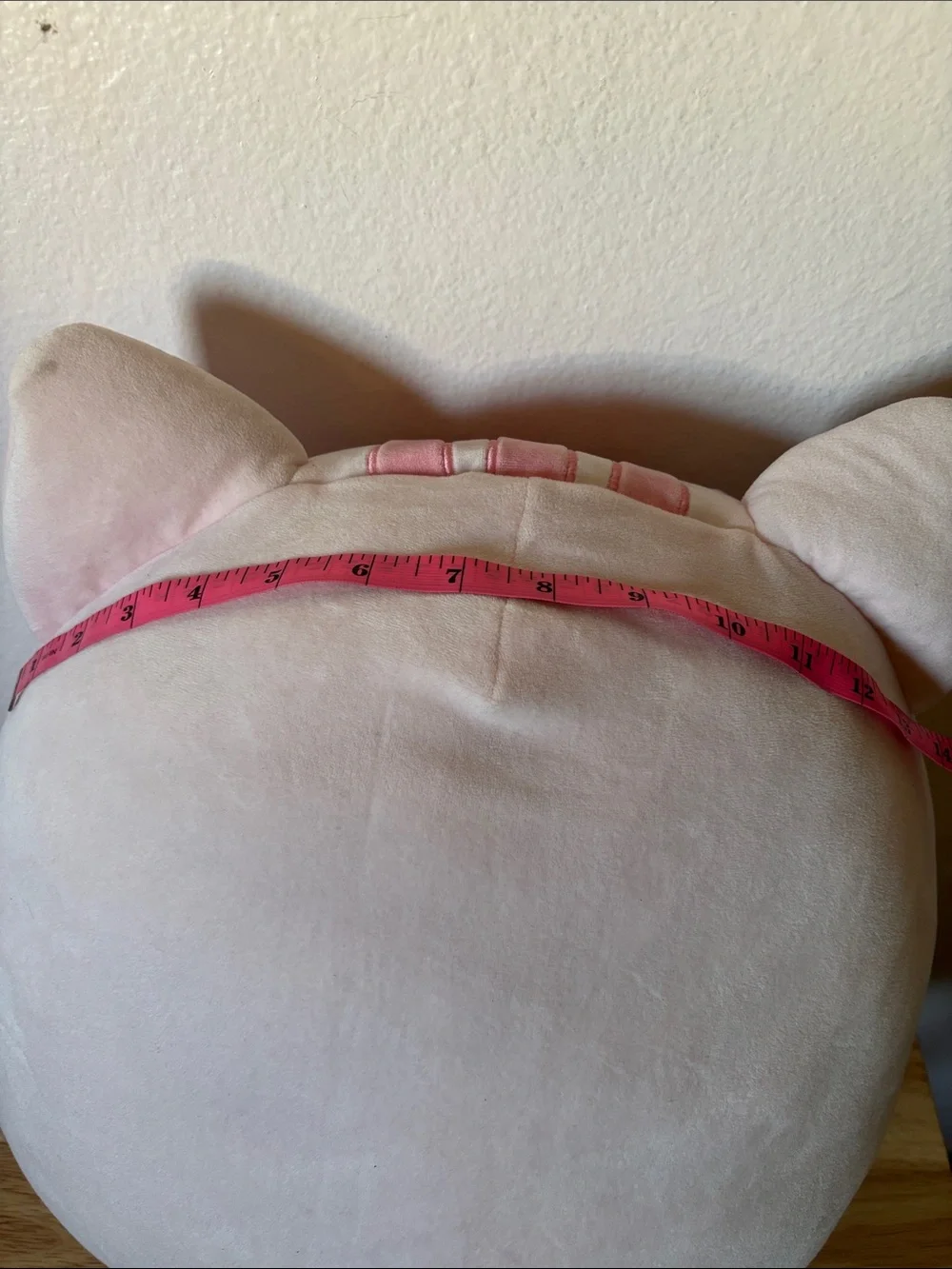 Squishmallows Pink Cat Plush Pillow with Cupcake Accent
